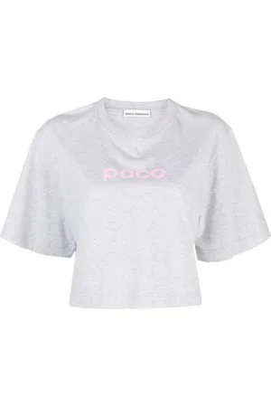 Paco rabanne Logo-print cropped T-shirt