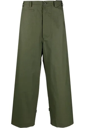 Kenzo Mid-rise wide-leg cotton trousers