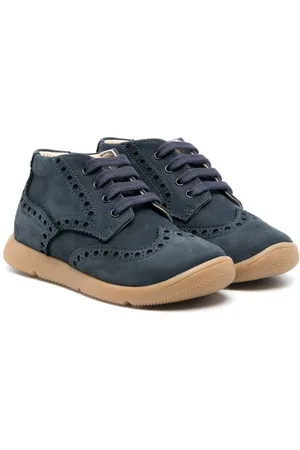 MONTELPARE TRADITION Perforated-detail suede ankle boots
