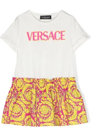 VERSACE Barocco-print cotton T-shirt dress