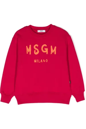 Msgm Logo-print cotton sweatshirt