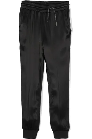 Karl Lagerfeld Satin-finish drawstring track pants