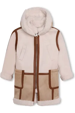 Chloé Two-tone zip-up hooded coat