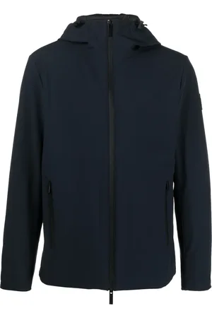 Woolrich Logo-patch zip-up hooded jacket