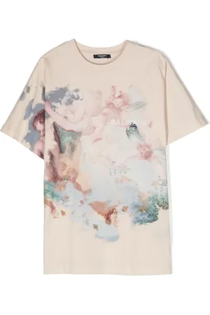 Balmain Graphic-print cotton shirtdress