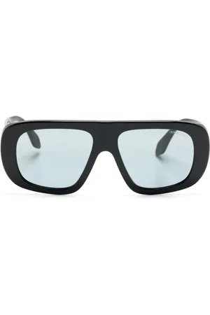 Giorgio Armani Engraved-logo oversize-frame sunglasses
