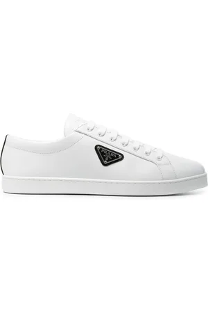 Prada Brushed leather low-top sneakers