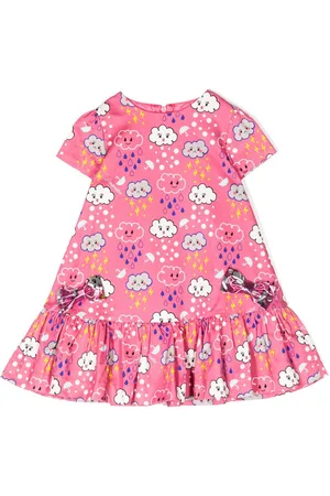 Simonetta Graphic-print stretch-cotton flared dress