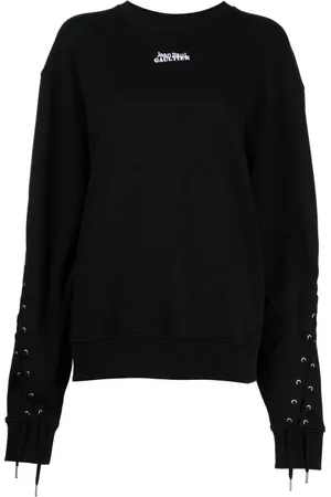 Jean Paul Gaultier Lace-up cotton sweatshirt
