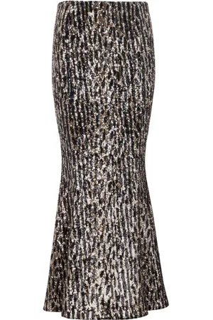 Balmain Sequin-detail gored midi skirt