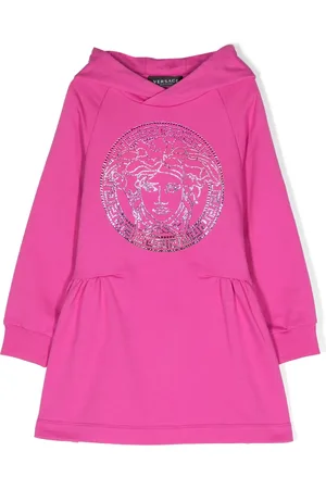 VERSACE Rhinestone hooded dress