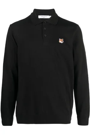 Maison Kitsuné Fox-patch long-sleeve polo