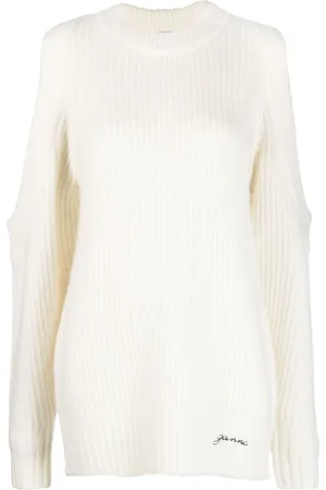Ganni Cold-shoulder jumper