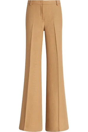 Etro Pressed-crease flared trousers