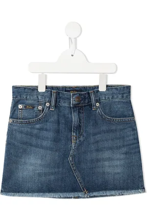 Ralph Lauren Frayed-edge denim skirt