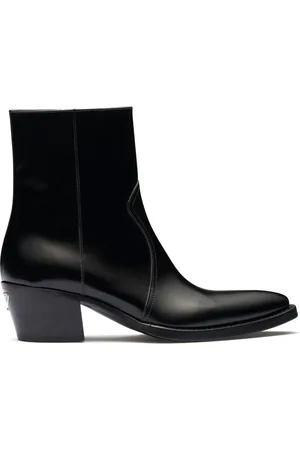 Prada Triangle-logo leather boots