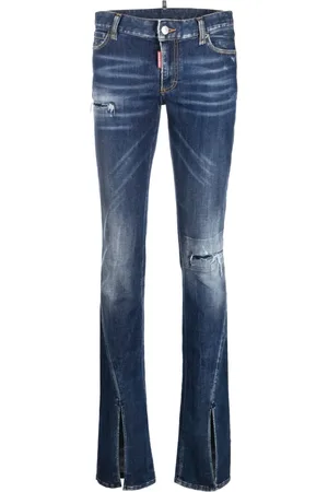 Dsquared2 Distressed trumpet bootcut jeans