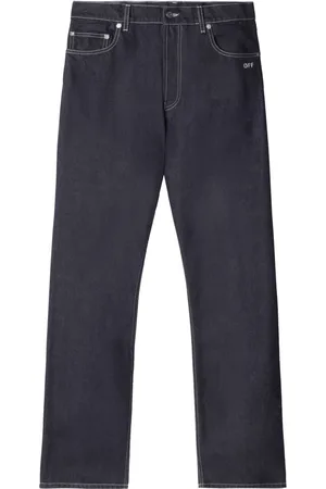 OFF-WHITE Embroidered-logo jeans
