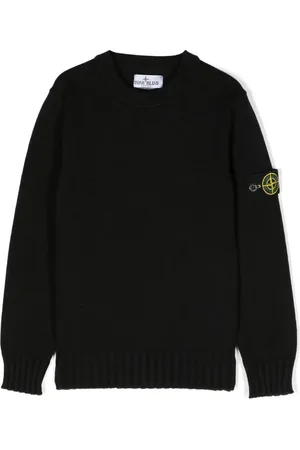 Stone Island Logo-patch cotton jumper