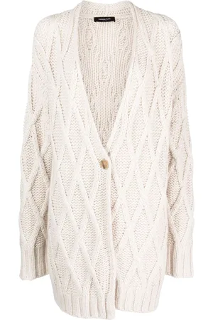 Fabiana Filippi Aran-knit buttoned cardi-coat