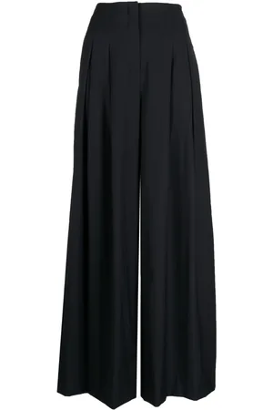 TWP Pressed-crease palazzo trousers