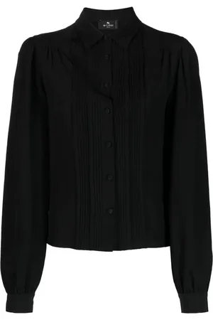 Etro Ribbed-detail silk blouse