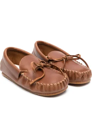 PèPè Bow-detail leather mocassins