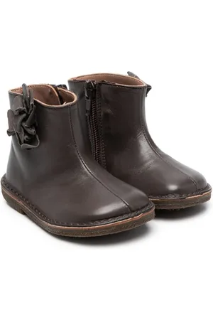 PèPè Floral-appliqué leather ankle boots