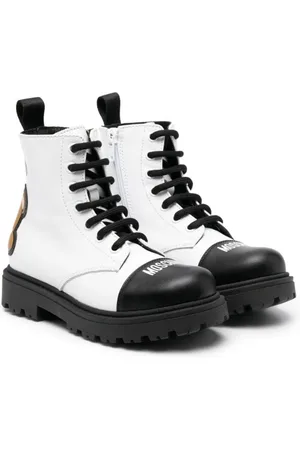 Moschino Logo-print leather ankle boots