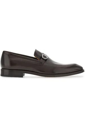 Salvatore Ferragamo Gancini-plaque leather loafers