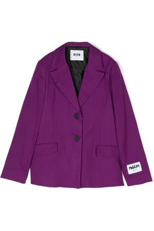 Msgm Logo-patch single-breasted blazer