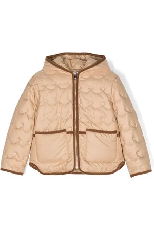 Chloé Kids colour-block zip-up hooded jacket - Blue