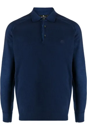 Etro Logo-embroidered knitted polo shirt
