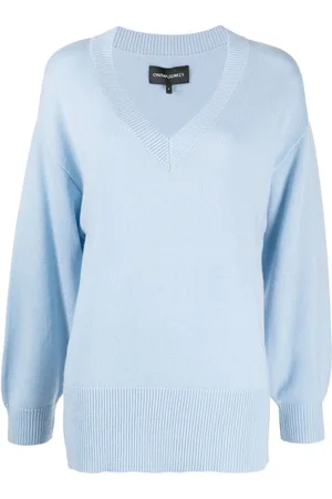 Cynthia Rowley Ribbed-trim V-neck jumper