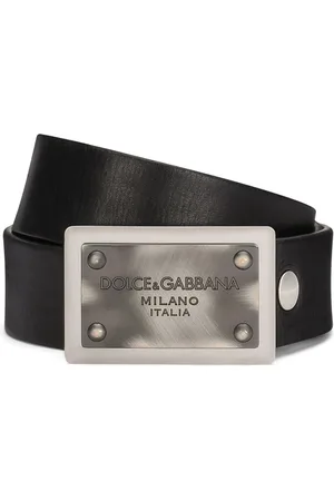 Dolce & Gabbana Logo-buckle leather belt