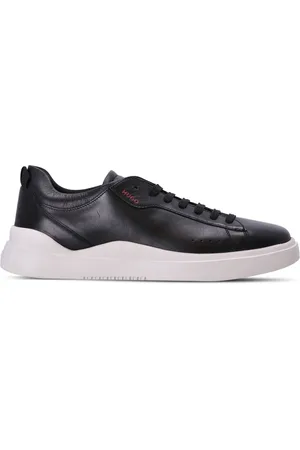 HUGO BOSS Logo-debossed leather low-top sneakers