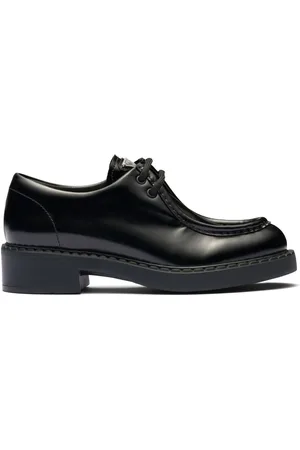 Prada Brushed leather lace-up shoes