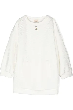 Elisabetta Franchi Monogram-jacquard midi dress
