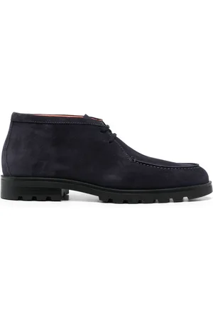 santoni Rock lace-up suede boots