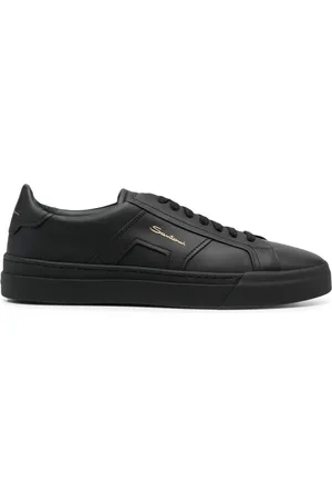 santoni Leather low-top sneakers