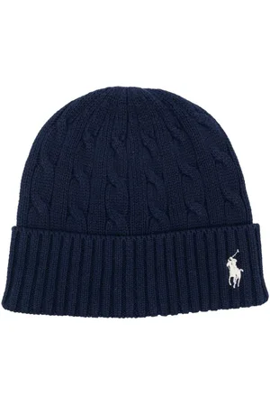 Polo Ralph Lauren embroidered-logo cable-knit Beanie - Farfetch