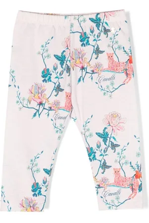 Roberto Cavalli Graphic-print cotton leggings