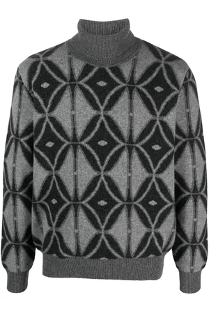 Etro Pattern-intarsia roll-neck jumper