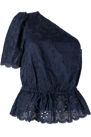 Ralph Lauren One-shoulder broderie anglaise top