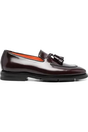 santoni Grizzly tassel leather loafers