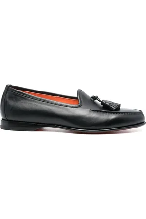 santoni Andrea tassel-detail leather loafers