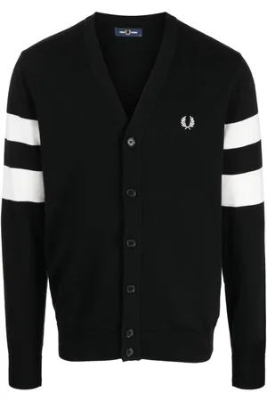 Fred Perry Logo-embroidered button-up cardigan