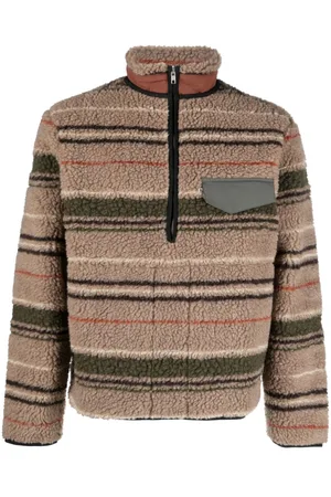 RANRA Thjorsar striped fleece-texture jumper