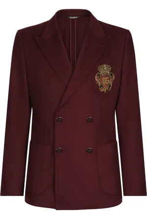 Dolce & Gabbana Embroidered-crest blazer