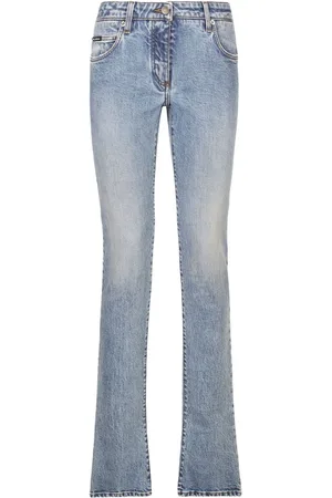 Dolce & Gabbana Logo-patch low-rise bootcut jeans